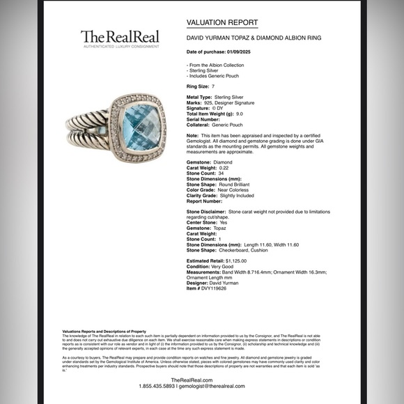 David Yurman 11mm Albion Ring (size 7) - Picture 13 of 13